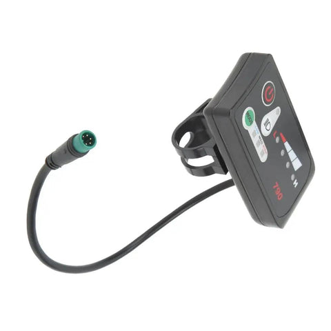Side view of Dope Waterproof LED Display For Electric Bikes And Scooters With 22.2mm Handlebar Mount ABS Housing IPX4 Rated 5 Pin Connector