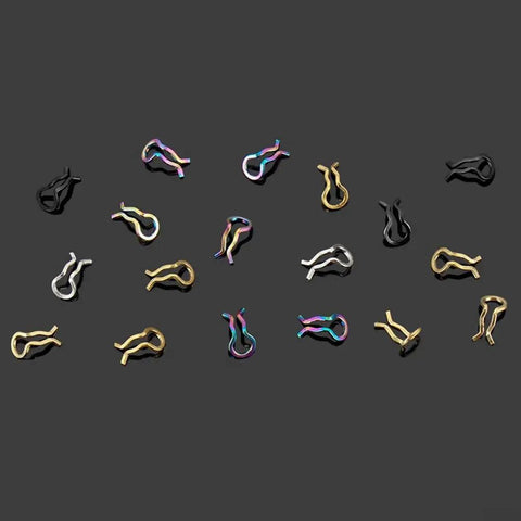 Rainbow Stainless Steel Bike Brake Caliper Spring Clips 10 Pack For Shimano XT SLX And More Universal Fit Built Tough Rust Resistant Easy Install Clips For Caliper Pins, assorted colors