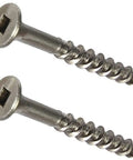 Marine Grade Stainless Steel Deck Screws 316 Size 8 X 1-1/4 Inch Flat Head Square Drive Wood Cutting Point