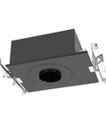 Top Tier Heavy Duty 15W Led Round Recessed Downlight Featuring IC Rated And Airtight Housing Knockout Emergency Backup Slick Aluminum Trim Designed For Architectural Spaces Built To Rock With No Fuss, showing black housing with clip mounts.