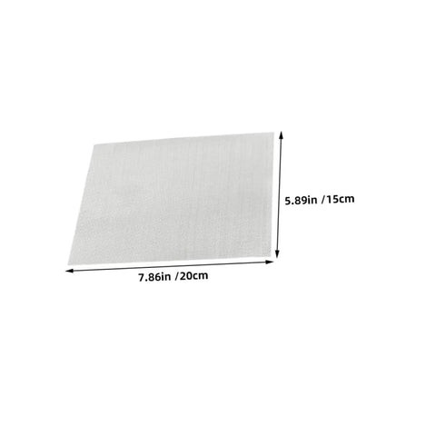 Four Piece Bumper Repair Mesh Screen Kit For Vehicles Durable Fine Mesh Easy Application Quick Damage Restoration Automotive Accessory Great For Patching Holes Dings And Curb Damage, showing individual stainless steel mesh sheet dimensions 20cm by 15cm.