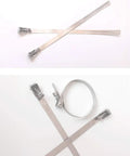 Stainless steel hose clamps, 0.5x24 inch, quick-release live-buckle, adjustable worm-gear, 25 pcs.