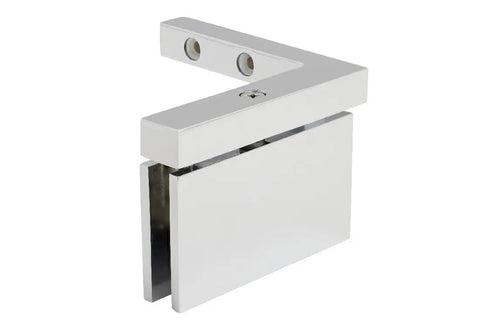 Senior Cardiff Chrome Offset Wall Mount Hinge For 12 Mm Glass Shower Doors With Back Plate Self Centering Right Hand Mount Beefy Heavy Duty Glass Door Hardware chrome offset hinge for 12 mm glass