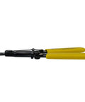 Side view of 101 S Adjustable Wire Stripper For Electricians And Tech Pros with yellow handles and precision cutting edge.