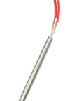 10 Pack Heavy Duty Heating Elements 12X120mm 350 To 580 Watts 110 Volt 316 Stainless Steel Heater Coils detail with red wires