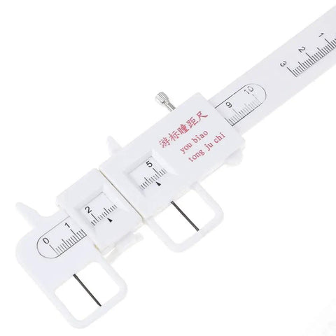 Vernier PD Ruler Pupil Distance Meter For Eye Exams Ophthalmic Tool With Plastic PVC Body Your Go To PD Tool For Optometrists Students And Home Use Quick Read Scale, white PVC PD ruler with 0-100 mm scale