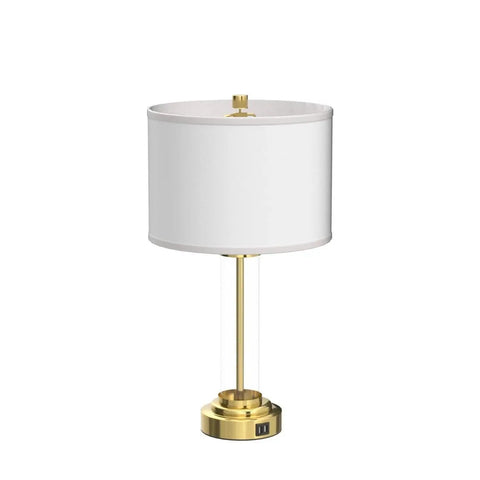 Touch Control Bedside Lamps Set Of 2 With USB A And C Ports, 3 Way Dimmable Nightstand Lighting With Fabric Shade, modern gold lamp