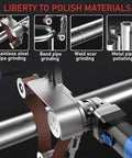 Beefy Pro Grade Pipe Polisher And Belt Sander For Metal Tubes And Round Pipes, 1100W, 6 Variable Speeds, grinding metal
