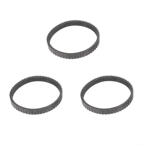 Boost Your Workshop Game With This Pack Of Three Heavy Duty Rubber Drive Belts For Electric Planers Fits Part 958718 Models F 20A P20ST H55SC With 9.6mm Width To Fix Tools Fast Without Hassle For DIY Guy Working Hard In The Garage These Days. Pack of three black rubber drive belts for electric planer, 9.6mm wide