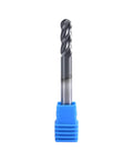 4 Flute Carbide Ball Nose End Mill For Alloy Steels And Hardened Steels Pro Grade With Anti Coating and Micro Grain in blue holder