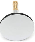 Lcarege Replacement Bathtub Stopper, Bathroom Up Drain Stopper with flat seal, 44mm brass drain strainer close-up view.