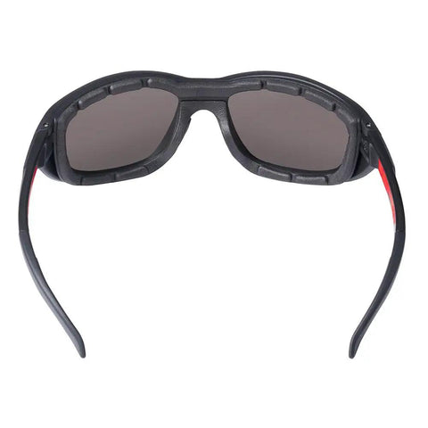 Back view of Rectangular Polarized High Performance Safety Glasses with Gasket Black Eye Protection for Work and DIY Projects