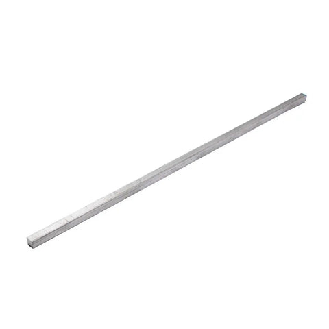 Beefy 6061 T6 Aluminum Rectangle Bar 0.25 By 0.25 Inch, 60 Inch Length, Lightweight Yet Strong Flat Stock For Machining, DIY Projects, Brackets, And Custom Fabrication, shown as a straight silver bar