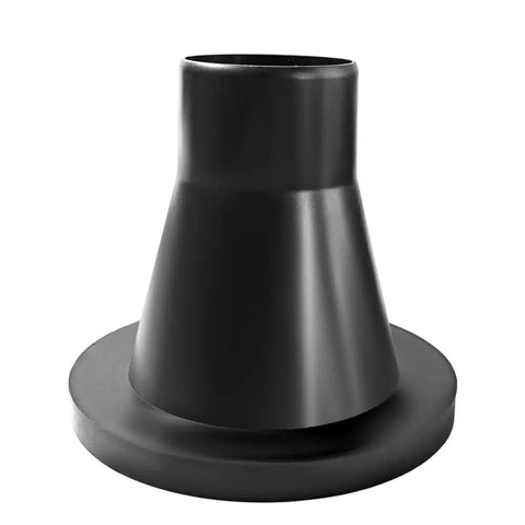 4 Inch Magnetic Dust Collection Hose Adapter Coupling Kit With Suction Fittings For Smooth Vacuum Line Setup. Black plastic conical coupler.