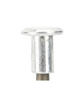 Close-up of a Kickass 6.5Mm Tire Stud Screw, solid tungsten steel, designed for winter traction on icy roads.