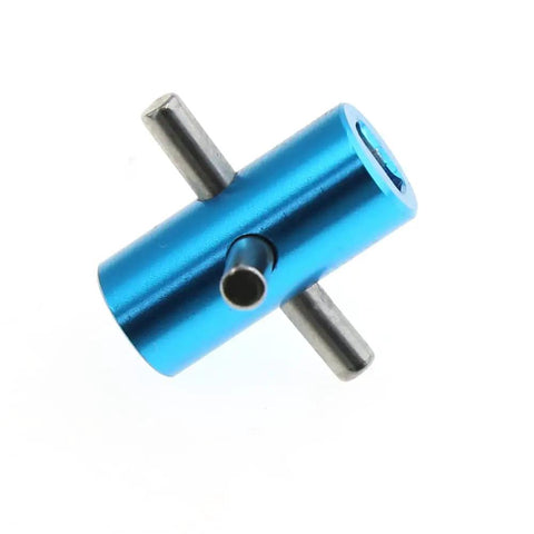 Blue aluminum part from TT02 On Road RC Car Upgrade Part Kit With Aluminum Drive Shaft And CVD Steering Cups for Tamiya TT02.