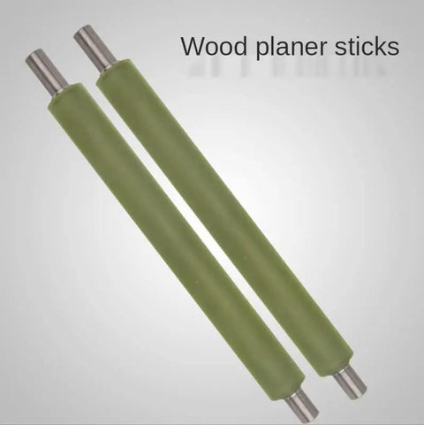 Heavy Duty Replacement Rubber Roller Drum With Quick Swap Silicone Coating Wear Resistant Idler Pressure Cylinder For Woodworking Planer And Bench Saw One Piece - green rubber rollers with metal ends.