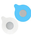 2pcs Silicone Tub Stopper Drain Plug Cover Strong Suction Seal in blue and white, designed for effective tub drainage.
