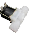 Side view of Water Flow Control Meter With LCD Display And Hall Sensor, G1/2 Inch Inlet, Normally Closed G1/2 Inch Solenoid Valve.