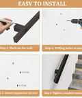 Step-by-step installation guide for Built Like A Tank With Killer Grip Wall Mounted Stair Handrail Black Wrought Iron.