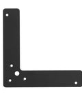 10 Pcs 6 Inch Black L Shaped Corner Brace Mending Plate Steel Flat Anti Corrosion Powder Coat with Countersunk Holes