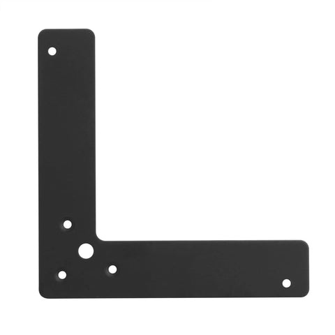 10 Pcs 6 Inch Black L Shaped Corner Brace Mending Plate Steel Flat Anti Corrosion Powder Coat with Countersunk Holes