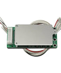 No Fuss 10S 36V 15A Li Ion 18650 Battery Management System Board for Electric Bikes and Power Tools, top view, wired connections.