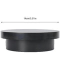Cool Electric Turntable Display That Spins Your Goods 360 For Amazing Trade Fairs And Photo Shoots Plus It Runs On USB To Keep Things Easy And Green black motorized turntable top view, 14cm diameter.