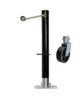 Side Wind Beefed Up Trailer Jack Bundle With 5000 Lb Lift Capacity 1200 Lb Caster Mobility Manual Crank A Frame Mount Footpad