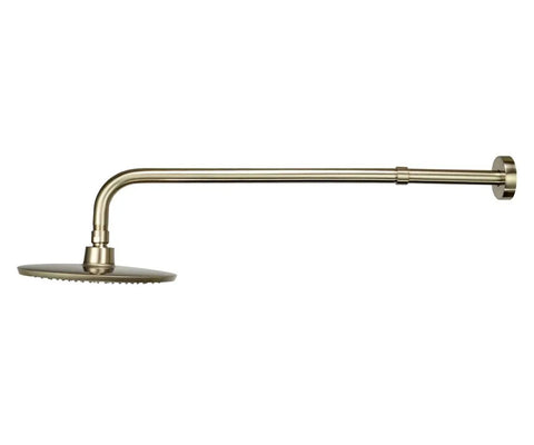 6.5 Inch Shower Arm Extender in Brushed Nickel, Solid Stainless Steel Shower Head Extender Lets You Lower or Extend Your Shower Arm