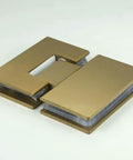 Frameless Glass Shower Door Hinge with 180 Degree Swing Brushed Stainless Steel Wall Mounted Bathroom Hardware in titanium gold