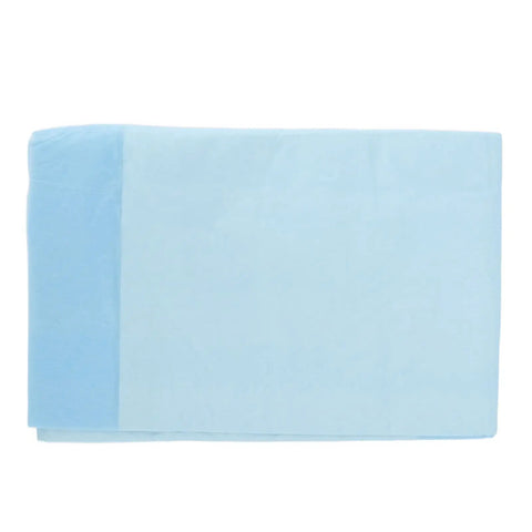 Hella Soft Disposable Bed Pads For Adults Heavy Absorbent Underpad With Odor Blocking Fluff Pulp Super Gentle On Skin Top Pick For Maternity Recovery Baby Changing And Sweet Dreams 10 Pack Large blue disposable underpad laid flat with soft texture