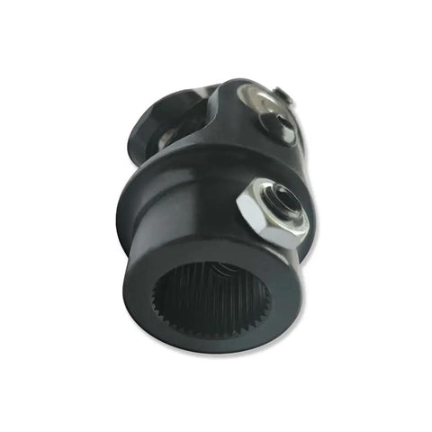 Heavy Duty Double D To Thirteen Sixteenth Inch Thirty Six Spline Universal Steering U Joint 83mm length black steel close-up