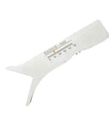 Slick Sliding Radius Gauge With A Solid Ergonomic Grip And Dang Accurate Engraved Scale For Quick Drafting And Hardwood Joinery Projects Plus Rustproof Finish For Daily Shop Grind, white plastic body.
