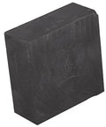 High Purity Graphite Plates For EDM And Electrolysis 4 By 4 Inch Block, side view, durable anti abrasion material, pack of three.