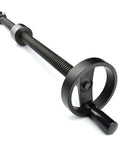T20 Hand Crank Lead Screw Assembly With 100 Mm Foldable Aluminum Handwheel 20 Mm Steel Threaded Rod 600 Mm Length showing steel thread and knob.