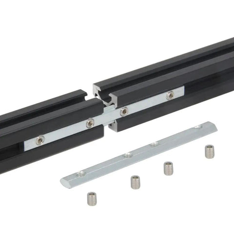 10 Pcs Straight Line Inside Connector Brackets With M5 Screws For 6mm T Slot Aluminum Extrusion 2020 Series installed view