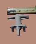 Heavy Duty T Handle Shutter Lock Kit For Accordion Hurricane Storm Shutters White Steel security latch featuring a T handle.