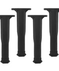 Heavy Duty Adjustable Furniture Legs 4 Pack For Dresser And Cabinet Steel And Plastic Build With Smooth No Burrs Finish, black color