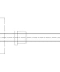 16mm Ballscrew Sfu1610 1550mm Length C7 Grade Lead Screw With Single Ballnut schematic drawing with dimensions
