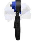 Compact Pneumatic Air Impact Wrench With A Smart Flexible Head And Slick Low Profile Body Tailored For Brutal Brake Jobs And Cramped Engine Compartments Knockout Torque angled view showing flexible head and ergonomic handle.