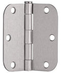 Interior Door Frame Hinges 3-Pack, Water-Resistant And Pre-Lubricated For Left Or Right Handed Doors, Steel Construction, Satin Nickel Finish