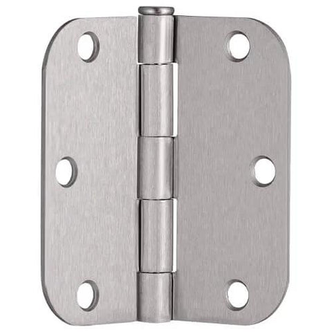 Interior Door Frame Hinges 3-Pack, Water-Resistant And Pre-Lubricated For Left Or Right Handed Doors, Steel Construction, Satin Nickel Finish