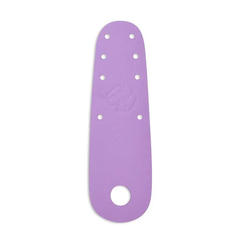 Purple flat toe guard for skates with perforations, suitable for Pastel Pistachio Green Flat Toe Guard Protectors For Roller Skates.