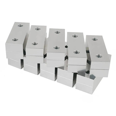 10 Set 20 Pieces Soft Jaws For 6 Inch Vise Aluminum Machinable Jaw Set 6 X 2 X 1 Inches Standard Vise Jaws stacked view