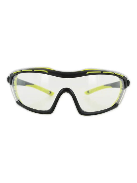 144 Pairs of Anti Fog Safety Glasses Featuring Sporty Wraparound Lenses with clear polycarbonate lenses and foam padding.