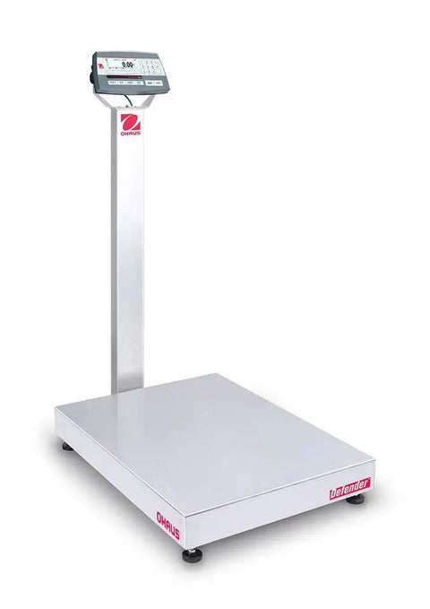 Knock Out Heavy Duty Column Mount Bench Scale With Straight Up 500 Pound Capacity And Point One Pound Precision Ntep Certified Stainless Platform for industrial use.