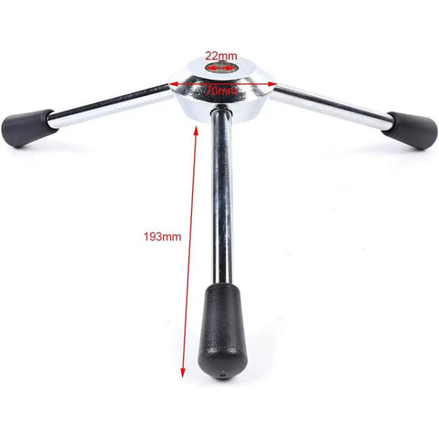 Heavy Duty Cnc Drill Press Handle Bar Set With Feed Hub Wheel. 193mm metal handle base with rubber grips for bench top drills.