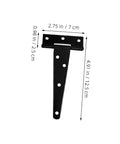 8 Pack 5 Inch Galvanized Black T Type Weld On Door Hinges Heavy Duty For Outdoor Garages Sheds Cabinets Closets Screen Doors Pantry Doors