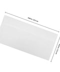 White Self Seal Confidentiality Envelopes 115mm By 225mm For Office Documents And Shipping with dimensions shown in inches and cm.